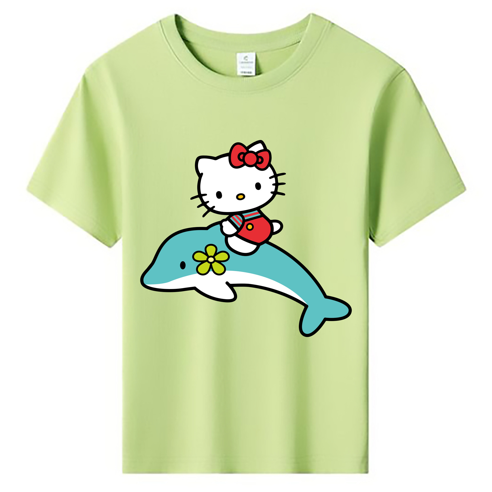（画像用） Hello Kitty ハローキティ 綿100％キッズTシャツ（フロントプリント）
